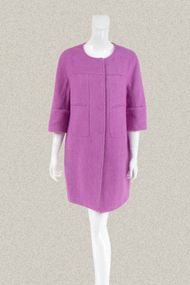 dow插肩直身甜美女马海毛呢外套