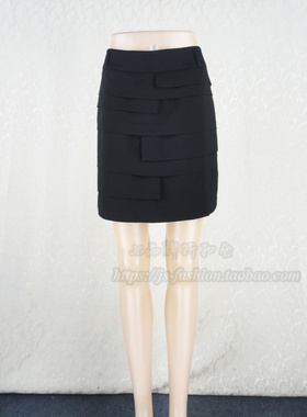 超值狂清!蕾DOW 正品 贴布蛋糕摆针梭拼包臀裙女夏秋短裙B33102A