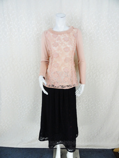 兔毛边重工刺绣立体花女秋冬针织衫 fon 上衣CA411 调仓清仓