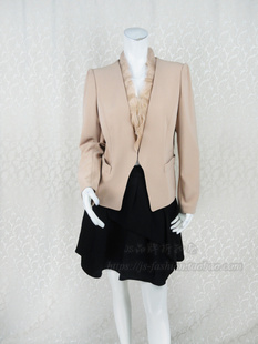 甜美女春秋百搭显瘦短外套J1332 可脱卸贴布边领饰长袖 新 欧BL奴