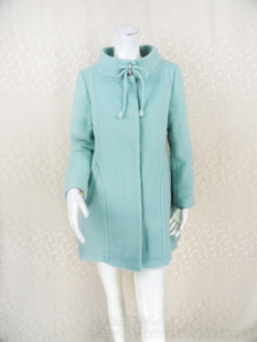 正品 fon 立领蝴蝶结中长女秋冬淑女羊毛呢大衣DA223 狂欢价