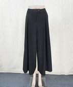 DOM 弹力梭织纯色阔腿裤 狂欢超值促 宽松高腰女春秋九分裤 K1369
