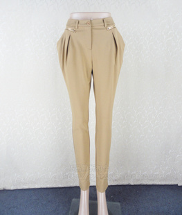 品牌折扣女春秋弹力针织小脚裤 卡VON KC1H813L 年货价不退换 63元