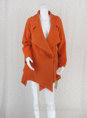 狂欢返场价! 蕾DOW正品女秋冬羊毛细毛呢西装领中长款外套 870115