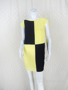 拼色女夏桑蚕丝O型藏肉连衣裙KC2L0880F 卡VON 年货价33元 不退换