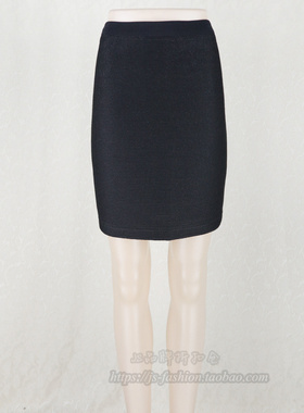 新!蕾DOW 夹亮丝提花针织包臀裙显瘦百搭半身裙女春秋短裙B13101A