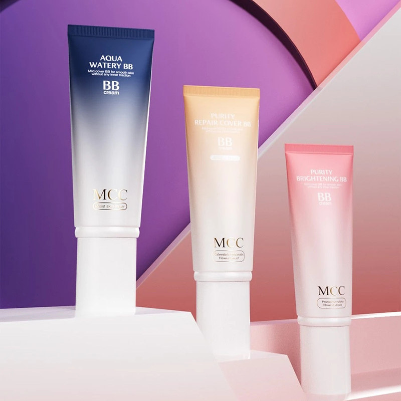 韩国正品MCC媚卡摩卡金盏菊幼颜防晒BB霜樱花润泽提亮保湿遮瑕