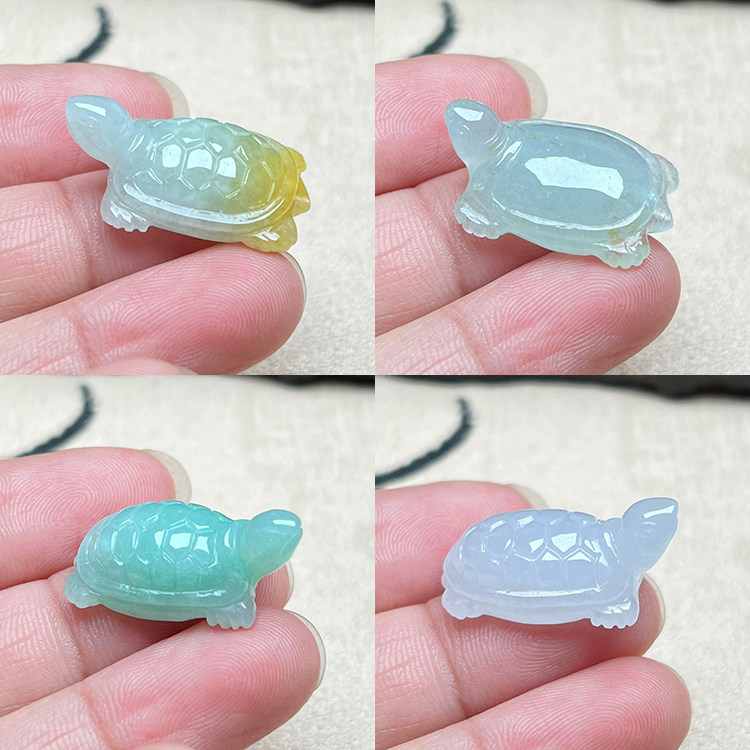 缅甸A货天然翡翠乌龟吊坠送证书