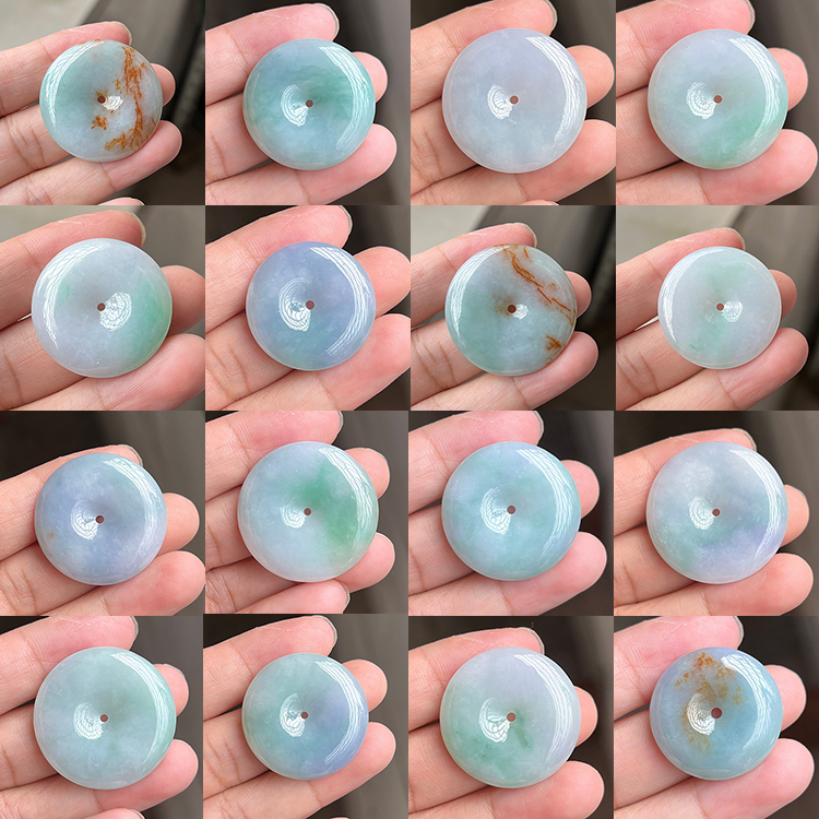 隆慈缘缅甸天然翡翠平安扣吊坠