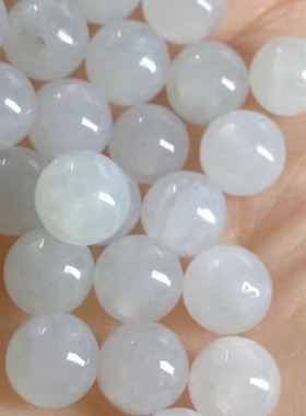 隆慈缘翡翠A货源头老坑冰种散珠子冰透水润散珠子冰糯玉珠DIY散珠