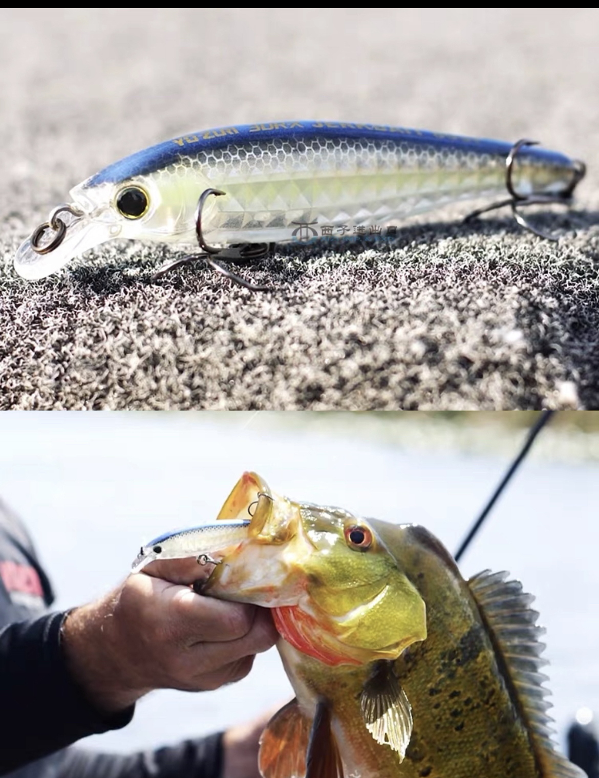 3D棱镜闪光米诺又祝同款抽停悬浮路亚假饵钻亮潜水浅摊可用路亚饵