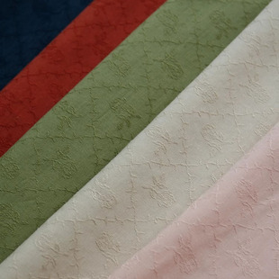 蓝骊布艺 镜中玫瑰精致提花棉布料童装娃衣连衣裙衬衫服装面料diy