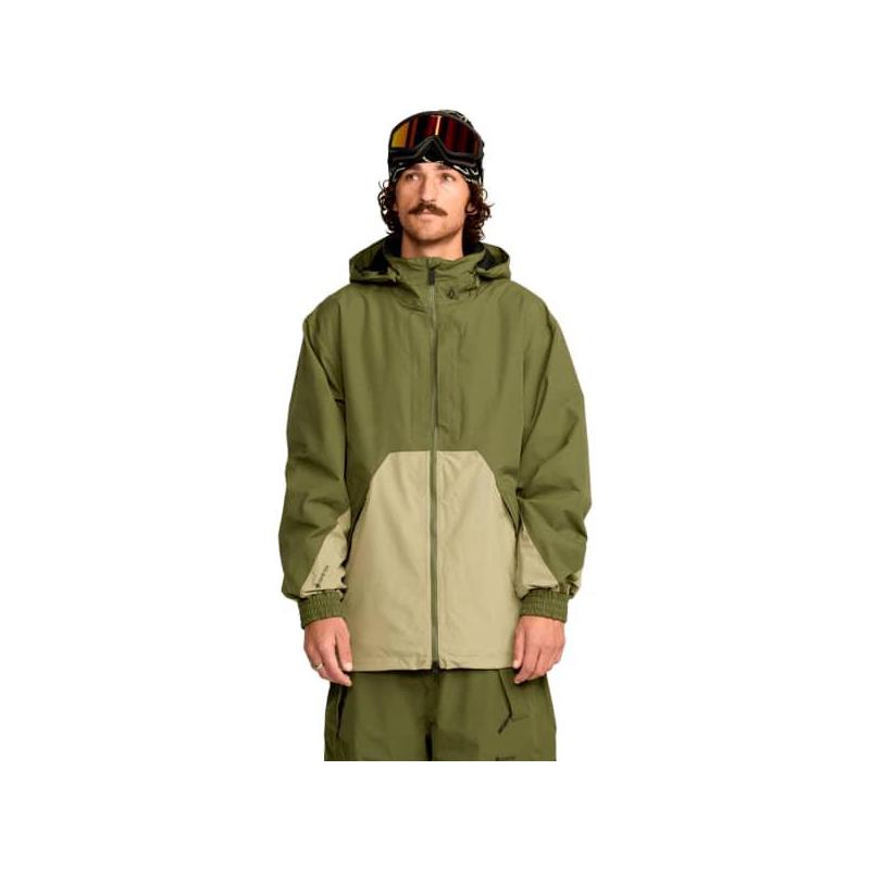 代购Volcom男士冲锋衣防水防风透气滑雪服连帽长袖户外夹克