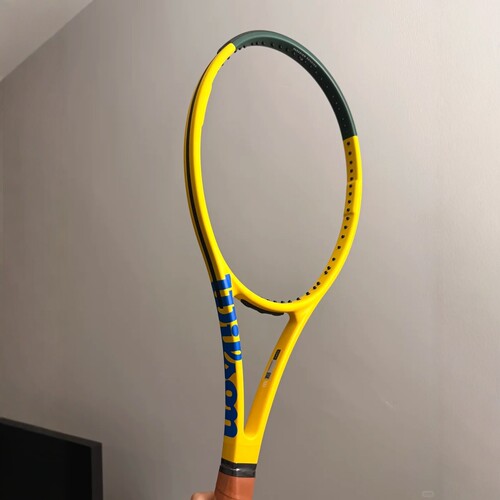 26新款代购WILSON Pro Staff 97 V14威尔定制网球拍黄绿网球拍DIY