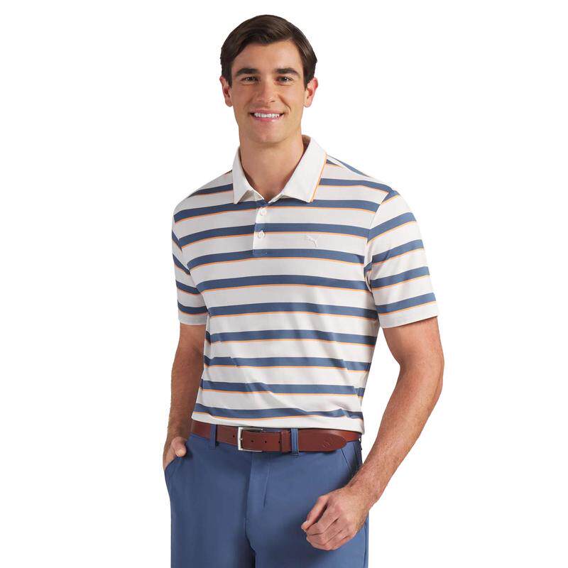 代购Puma彪马男士POLO衫吸湿排汗快干透气舒适贴身条纹设计