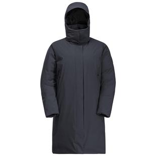 代购Jack wolfskin狼爪羽绒服女士保暖防风防水透气长款连帽