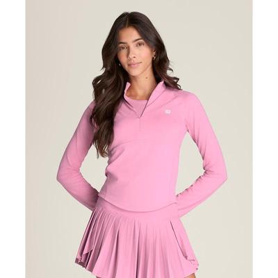 代购Wilson威尔胜女士网球服防晒防摩擦透气吸湿排汗长袖高领