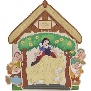 代购Loungefly白雪公主女士双肩背包七个小矮人互动多层收纳PU