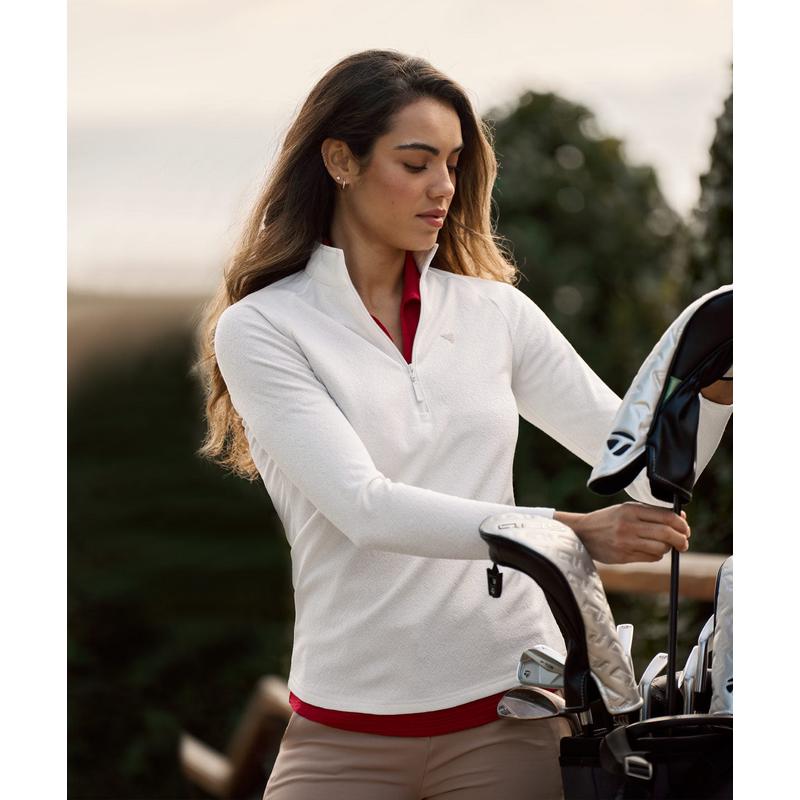 代购MACADE女士高尔夫运动弹力抓绒开衫上衣速干防风早场开球服