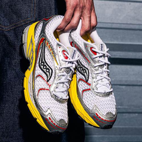 代购Saucony PROGRID RIDE 1索康尼复古Y2K风金属拼色男女跑步鞋