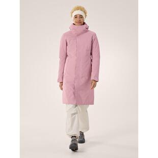 代购ARCTERYX始祖鸟羽绒服女士防水防风保暖透气立领长款修身粉