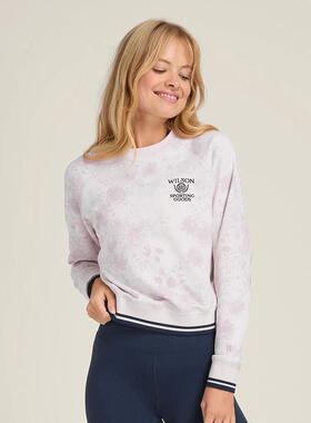 代购威尔胜 Wilson卫衣冬季新 圆领网球服女装运动上衣 SIDELINE