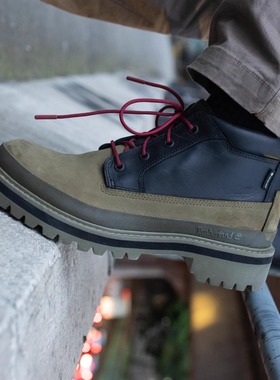 代购timberland Downpour Chukka添柏岚男士休闲靴GTX防水靴绿色