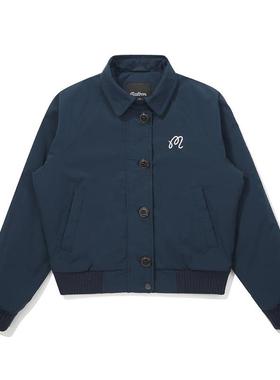 代购MALBON GOLF女士夹克保暖轻便防风日常穿搭深蓝色翻领