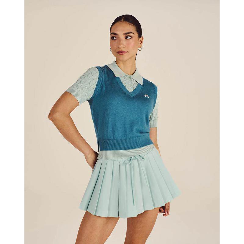 代购MALBON GOLF女士高尔夫POLO透气舒适活动自如贴合身形