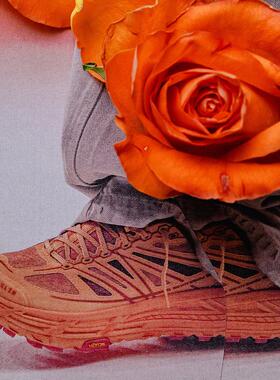 代购Hoka OneOne Mafate Speed 2 X XLIM联名款橙色提花越野跑鞋