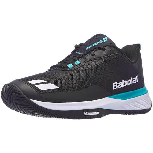 海外代购BABOLAT/百保力男士网球鞋透气耐磨合成材质网眼球场
