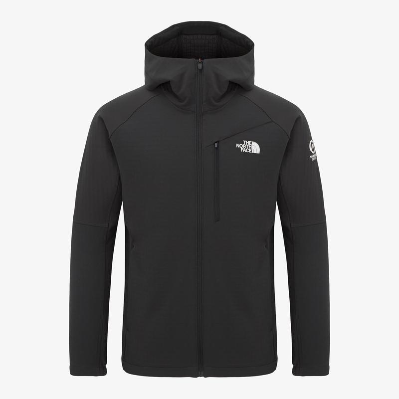 THE NORTH FACE北面男士硬壳外套防水防风透气保暖黑色连帽设计