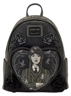 代购Loungefly男女迷你双肩包The Addams Family《星期三》周边