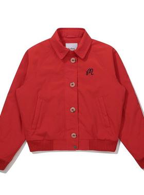 代购MALBON GOLF女士夹克保暖防风轻便保暖填充红色棉质面料