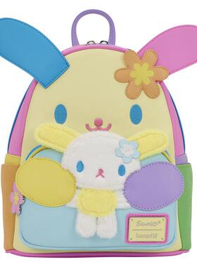 代购Loungefly男女迷你双肩包顶部提手可调节肩带前袋拉链