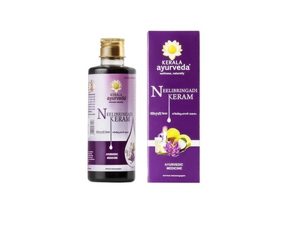印度KERALA阿育吠陀草本古法养发护发 防干枯防早白发油hair oil