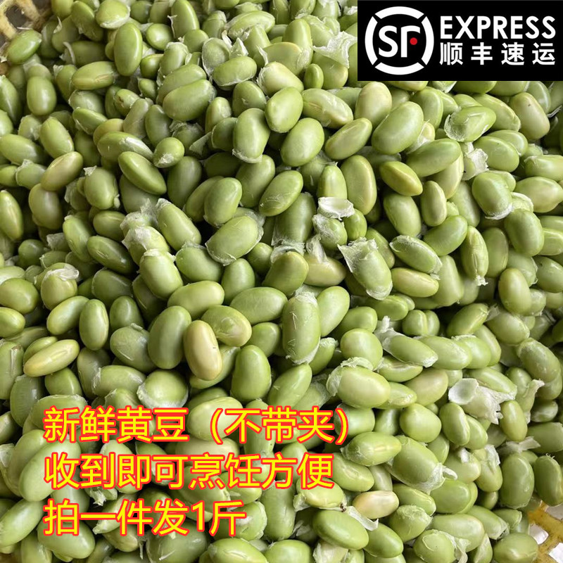 农家自种新鲜黄豆米毛豆仁已去壳