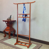 衣帽架新中式 全实木简约落地金花梨红木卧室酒店民宿挂衣服架子