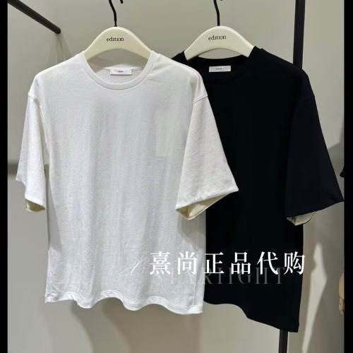 62折EBF2TEE001原1099三皇冠专柜正品2026夏4A撞色短袖假两件T恤