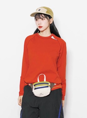 Eagle Vogue户外拼色宽松休闲运动高弹骑行插肩长袖T恤男女