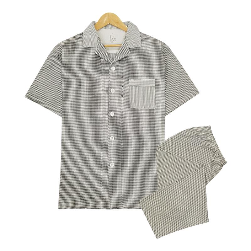 皇寝世家纯棉双层纱短袖长裤家居服套装，睡衣套装，一起卖家纺