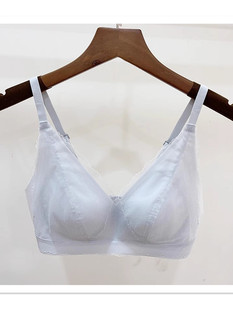 古妃1013蕾丝无痕文胸罩固定杯软支撑上托小胸聚拢无钢圈美背内衣