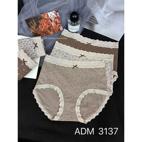 ADM仿羊绒印花内裤少女秋冬软糯
