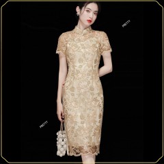 新中式国风改良版旗袍春夏新款轻奢高级感连衣裙宴会女气质礼服裙