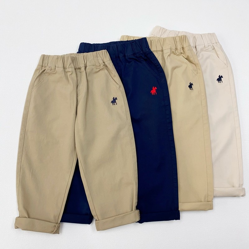 新款春秋季儿童棉布裤男女童宝宝休闲长裤中大童中腰裤子86308