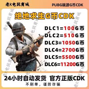 PUBGG币绝地求生G币金币官方充值兑换码CDKpubggb吃鸡steam平台