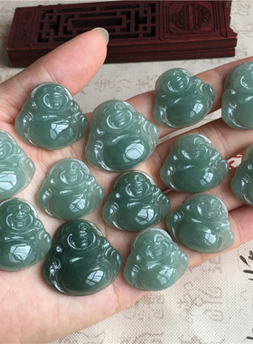 天然缅甸油青挂件翡翠玉佛佛像
