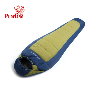 普尔兰德睡袋户外冬季加厚保暖露营轻便携放泼水木乃伊成人睡袋