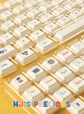 邪邪电玩城 PBT热升华键帽 XDA球帽 gh60左移64 87 104小全套键帽