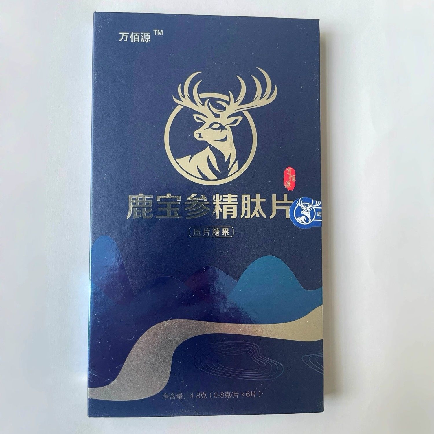 万佰源鹿宝参精肽片压片糖果一盒6粒装